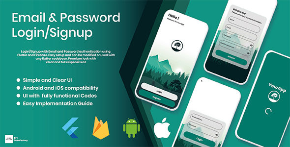 Flutter Login/Signup with email and password