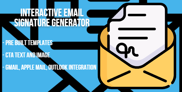 Interactive Email Signature Generator with Pre Built Templates