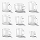 9 Glass Mug Shapes - transparent mugs various forms and sizes - 3DOcean Item for Sale