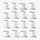 18 Ceramic Mugs Shapes - white cups different forms and sizes - 3DOcean Item for Sale