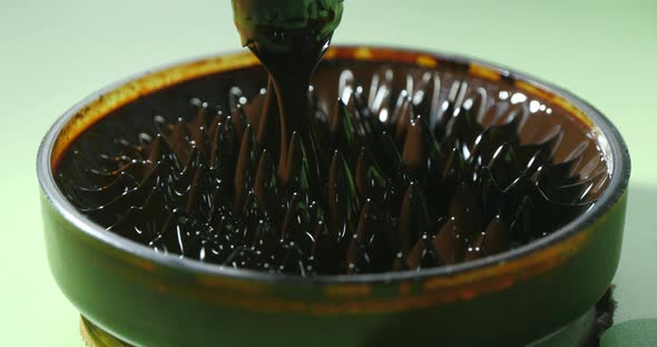 Ferrofluid. Ferromagnetic Fluid Creates Amazing Drawings Spikes in a Magnetic Field