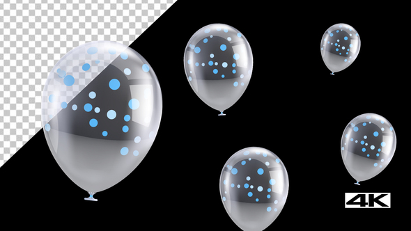 Blue Dot Balloon 4k alt