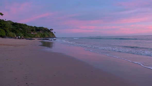 Sunset on a Beach at the Tropical Island Koh Lanta Krabi Thailand