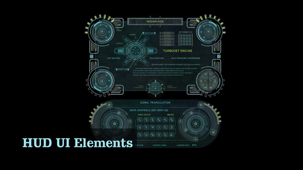 Sci-Fi HUD UI elements