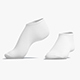White Low-cut Socks stand on tiptoe - fabric sox pair - 3DOcean Item for Sale