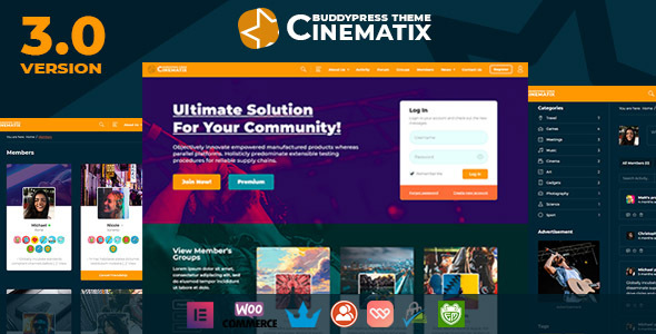Cinematix - BuddyPress Nouveau Membership Theme