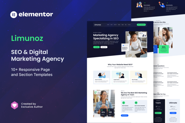 Limunoz: Elevate Your Website with Our Professional Digital Marketing & SEO Agency Elementor Template Kit