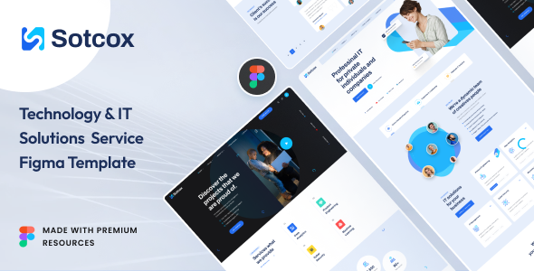 Sotcox- IT solutions & services company Figma Template