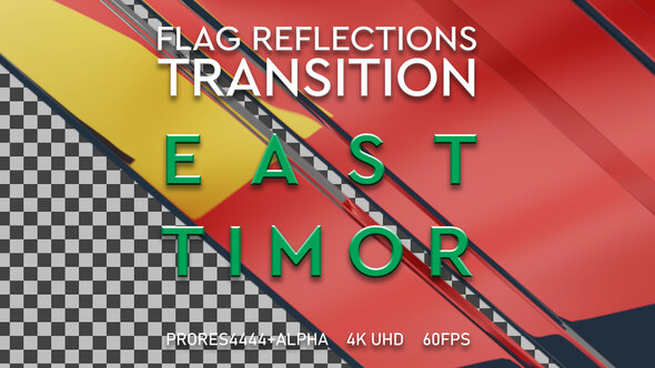 Flag of East Timor Transition | UHD | 60fps alt