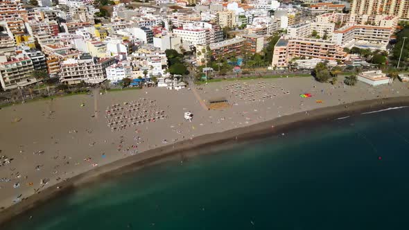 Playa de los Cristianos in Tenerife, Spain