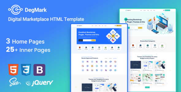 DegMark - Digital Marketplace HTML Template