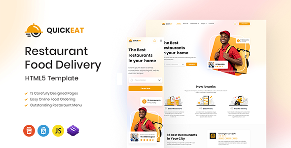 Quickeat - Restaurant Food Delivery Template