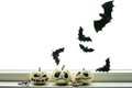 Happy Halloween background with pumpkins and bats. - PhotoDune Item for Sale