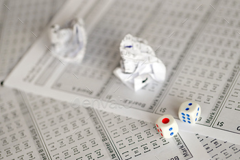 ottery game. Unlucky gambling results. Misfortune and money spending