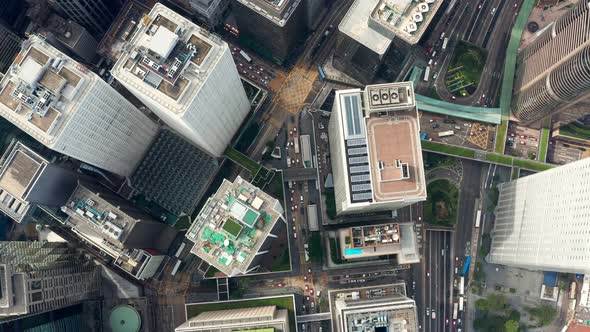 Hong Kong business office tower from top