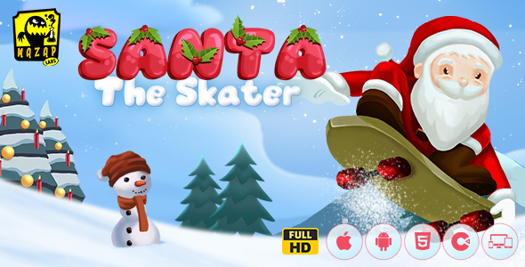 Santa - The Skater | Holiday Fun Game (Construct)