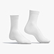 White Long Socks stand on tiptoe - fabric sox pair - 3DOcean Item for Sale