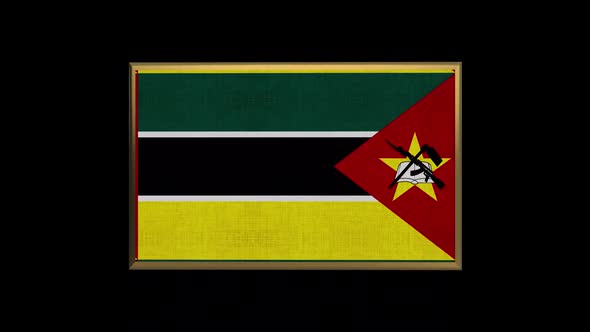 Mozambique 3D Flag