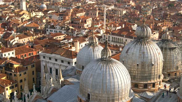Venice Skyline Roof of St Mark Church in Italy