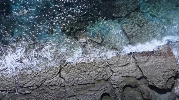 Sea Near the Coast - Close-up Aerial View of the Coastal Seascape