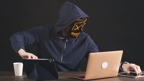 Hacker After Successful Getting Access To Bank Card