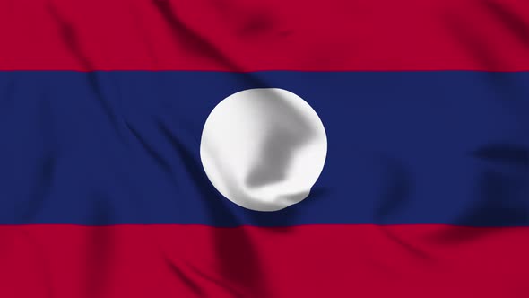 4K Loas Flag - Loopable