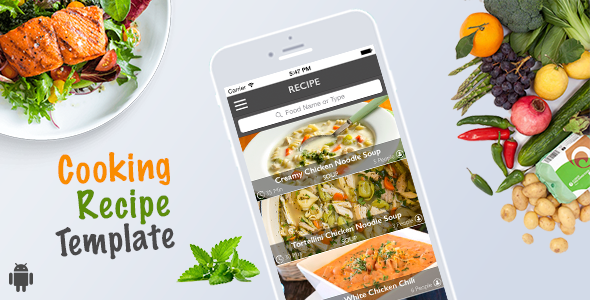 Cooking Recipe Template for Android