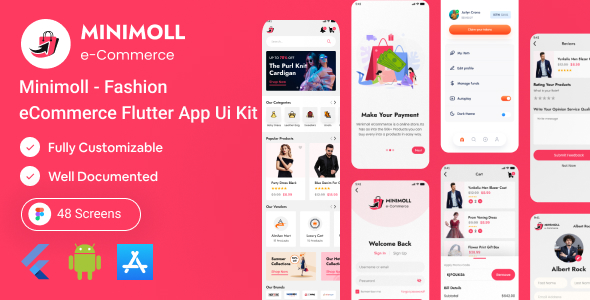 Minimoll - Fashion eCommerce Flutter App Ui Kit