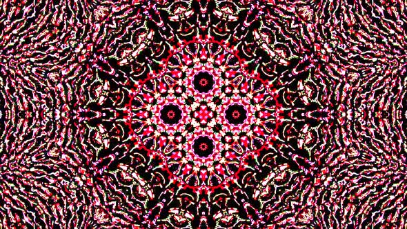 Abstract Kaleidoscope pattern with full colors. Magic mandala. 4k