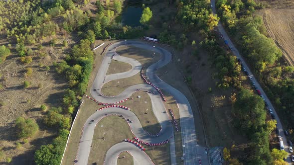 Karting Competition On The Track In Haskovo In Bulgaria 