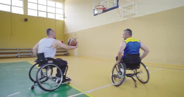 Persons with Disabilities Playing Basketball in the Modern Hall