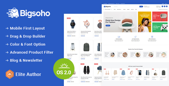 Bigsoho - Multipurpose Sectioned Shopify 2.0 Responsive Theme