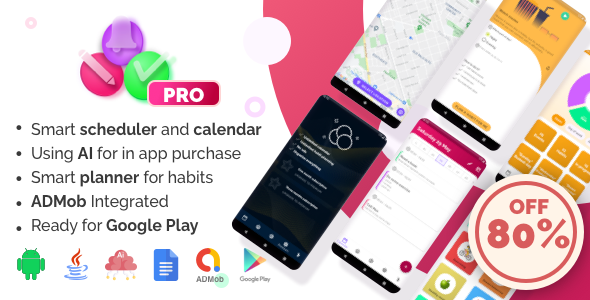 Done | Pro calendar | planner | google maps | admob | firebase | android | scrum