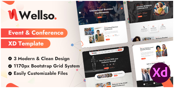 Wellso - Event & Conference XD Template