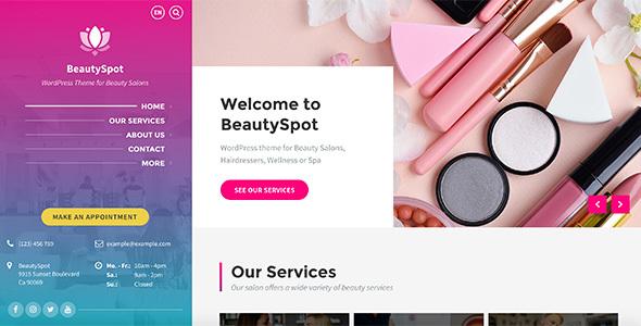 Beautyspot - Beauty Salon Wordpress Theme