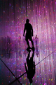 Man and other people in illuminated virtual multiverse concept - PhotoDune Item for Sale