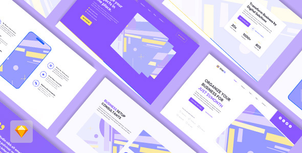 Stakk – Website Wireframe for Sketch