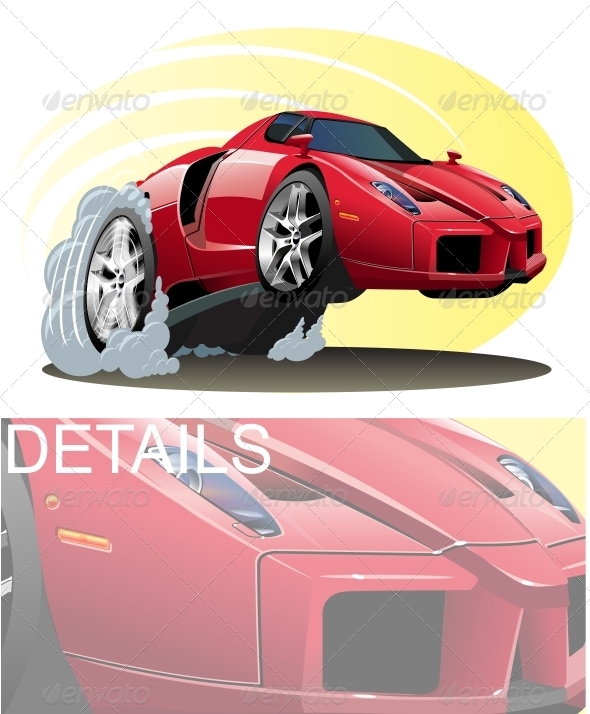 Vector Cartoon Sport Car