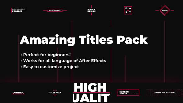 Amazing Titles Pack | After Effects alt