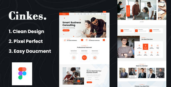 Cinkes - Financial Business Figma Template