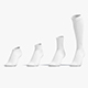 White Single Socks on tiptoe different shapes - fabric sox - 3DOcean Item for Sale