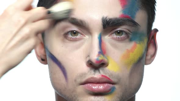 Male Face, Artistic Makeup.