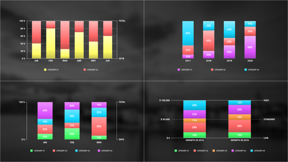 Vertical Stacked Bar Infographic alt