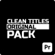 Clean Modern Titles | PP - VideoHive Item for Sale