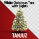White Christmas Tree With Lights - VideoHive Item for Sale