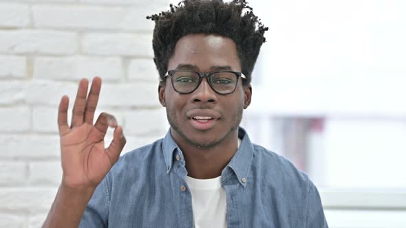 Young African Man Showing Ok Sign 