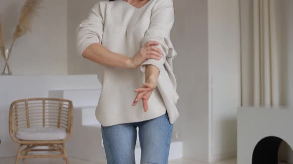 Sensual Woman Dancing at Home