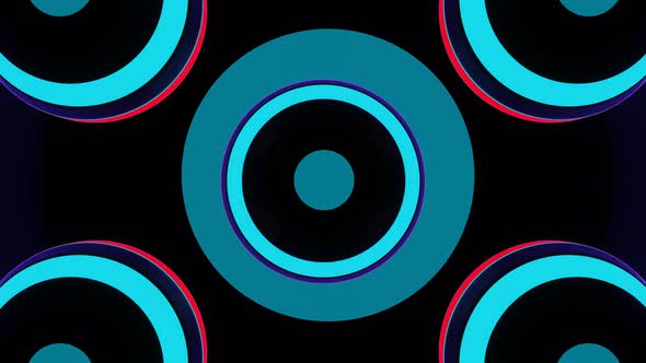 VJ Loop Abstract Background  Bright Neon Spheres