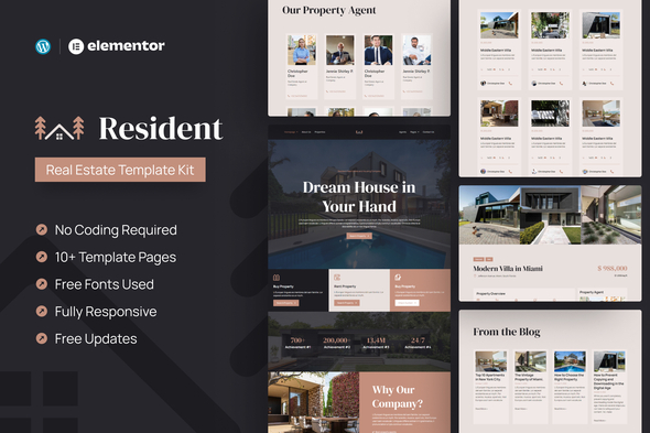 Resident - Real Estate Elementor Pro Template Kit