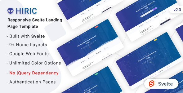 Hiric - Svelte Landing Page Template